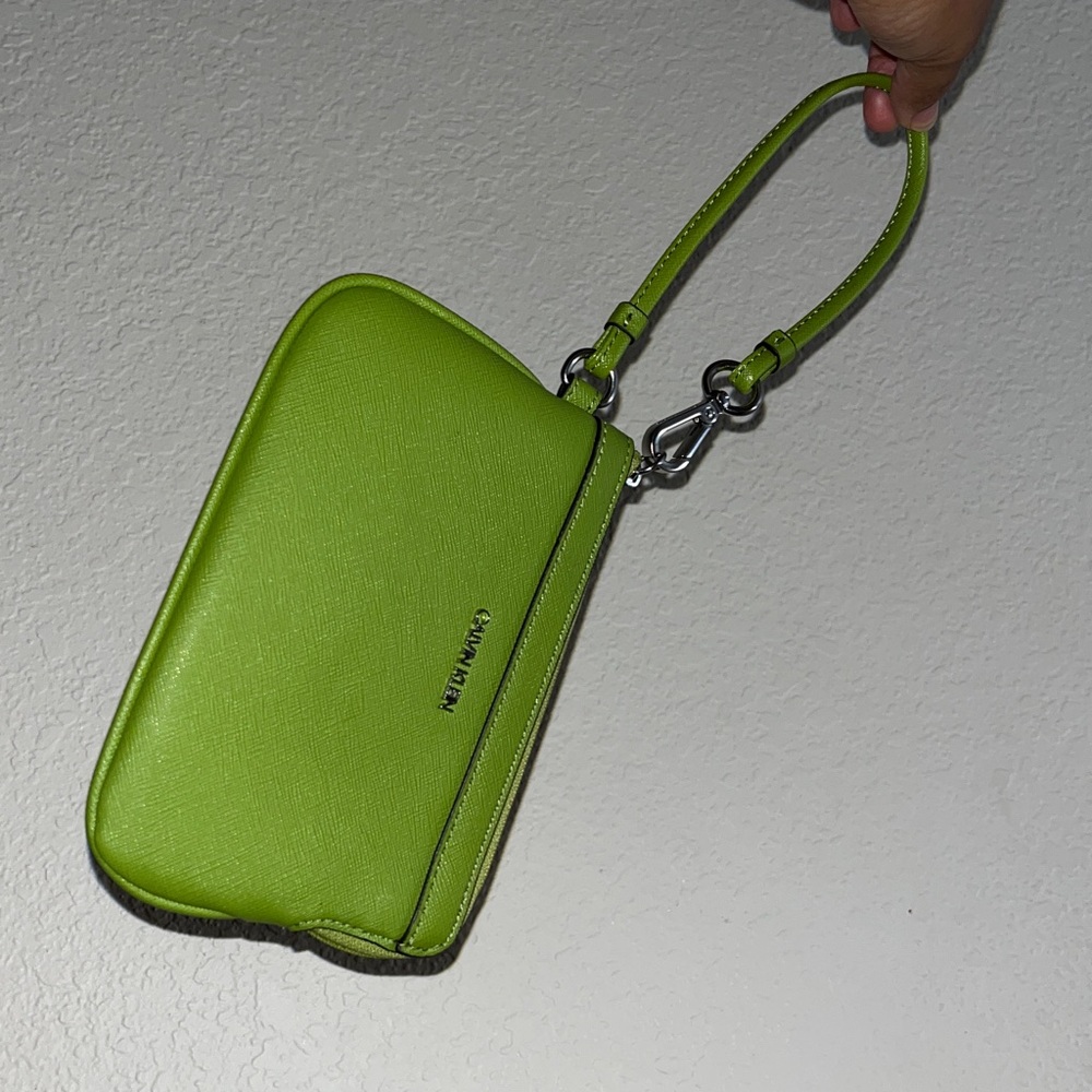 Calvin Klein Lime Green Wristlet